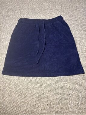 Athletic Navy Pull-On Terry Skirt with Shorts and Pockets